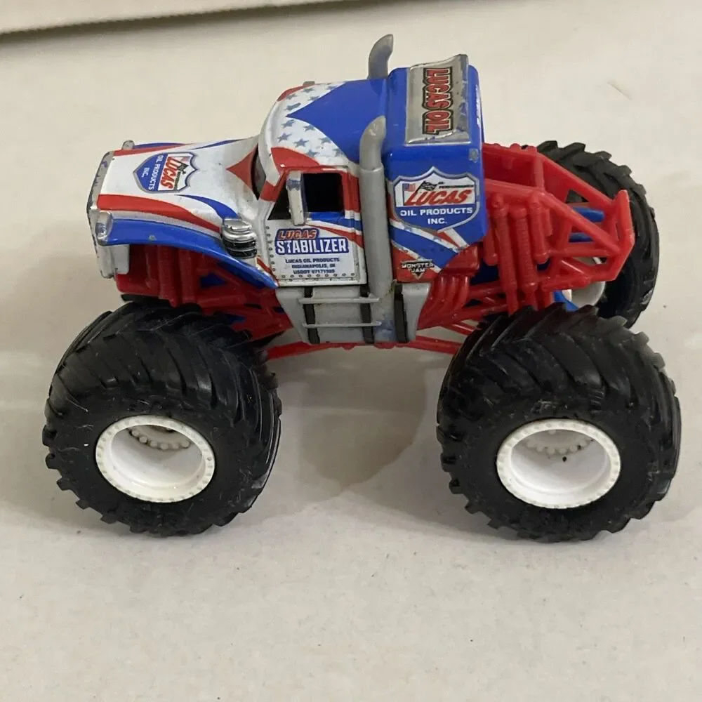 Monster Jam Lucas Stabilizer Red White Hubs Loose Truck 1/64 Diecast